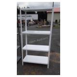 White metal storage shelf,  32 w x 14 d x 63