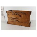 Wooden crate, 19.5" × 6.5" × 11"