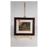 Small dogs print, nicely framed and matted, 15x13