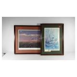 Two Waterfowl prints, "Early Snows" by Al Barnes