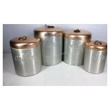 4 piece Kitchen canisters, A Heller Hastass Ware
