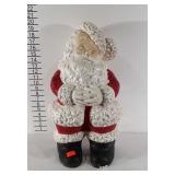 Holiday decor, painted Santa statue, foot has