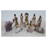 Ceramic nativity set,