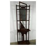 Hall tree, 82", missing some hardware