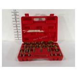 Drill bit set with case