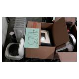 Skid lot: includes golf clubs, electric radiator,