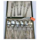German silver flatware, 295grams 17 pieces