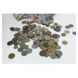 Foreign coins and paper money