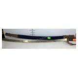 Sword with sheath, made in India 29in blade, 34in