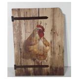 Ragon House chicken barn door wall decor, 19.5x26