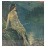 Native American framed print, 17.5x21.5