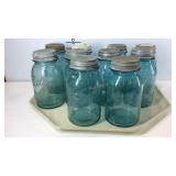 10 mason ball jars with lids
