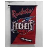 Huston Rockets flag, 27" × 41", top and bottom
