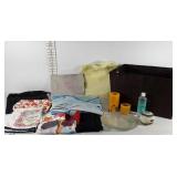 Miscellaneous housewares, kitchen towels, dolphin