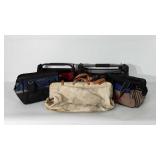 Box of tool bags, five total, includes Husky,
