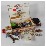 Cigar box full of toys and trinkets