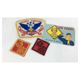 Boy Scout patches and a registration card from