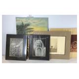 Artwork, painted sunset 1971 B.R. Woodward,