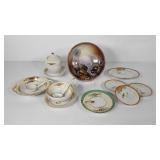 Noritake China group, 8" bowl, condiment servers,