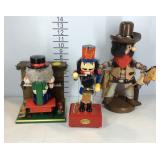 Three nutcrackers, one is a musical works but