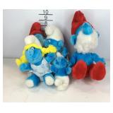 Five smurf plush toys Wallace Berrie &Co