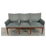 Triple side by side lobby style seating, wear as