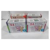 Four boxes of greeting cards, 24 per box, all