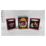 Disney themed Christmas ornaments, includes The