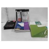 Office supplies, includes notebooks, graphing