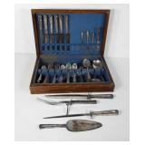 Rogers Bros 1847 silverplate flatware with chest