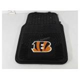 Vinyl car floor mats with NFL football team logo,
