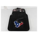 Vinyl car floor mats with NFL football team logo,
