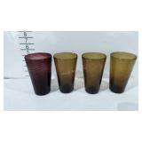 Glassware, includes six swirled colored tumblers