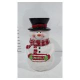 Ceramic snowman cookie jar