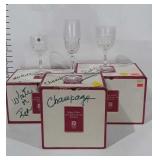Crystal, includes six wine glasses, six water