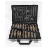Tools, metal case full of various size drill bits