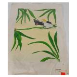 Cockatoos silk screened print by Oenone