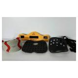 Group of BackJoy back aids and two flotation