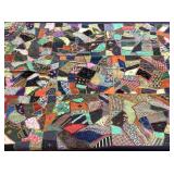 Crazy quilt topper, 61x94