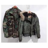 Camo jacket size small short, zipper is tricky
