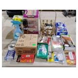 Kitchenware, trash bags, towel bars, dust wipes,