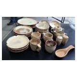 26 pieces Frankoma and similar Pottery dishware,