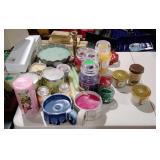 Candles, several are Yankee candles and some