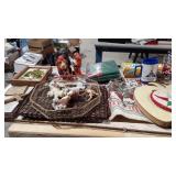 Kitchenware and storage items: baskets, recipes