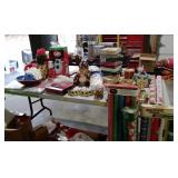 Large Christmas group, wrapping paper, ornaments,
