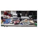 Tool and hardware group: flashlight, lamp harps,