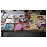 Large book lot, includes cookbooks, kids,