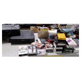 Electronic group, movies and tapes, vhs. players,