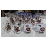 Redskins glasses, mugs, and necklace Plus throw