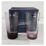 Set of four water color Marquis tumblers by